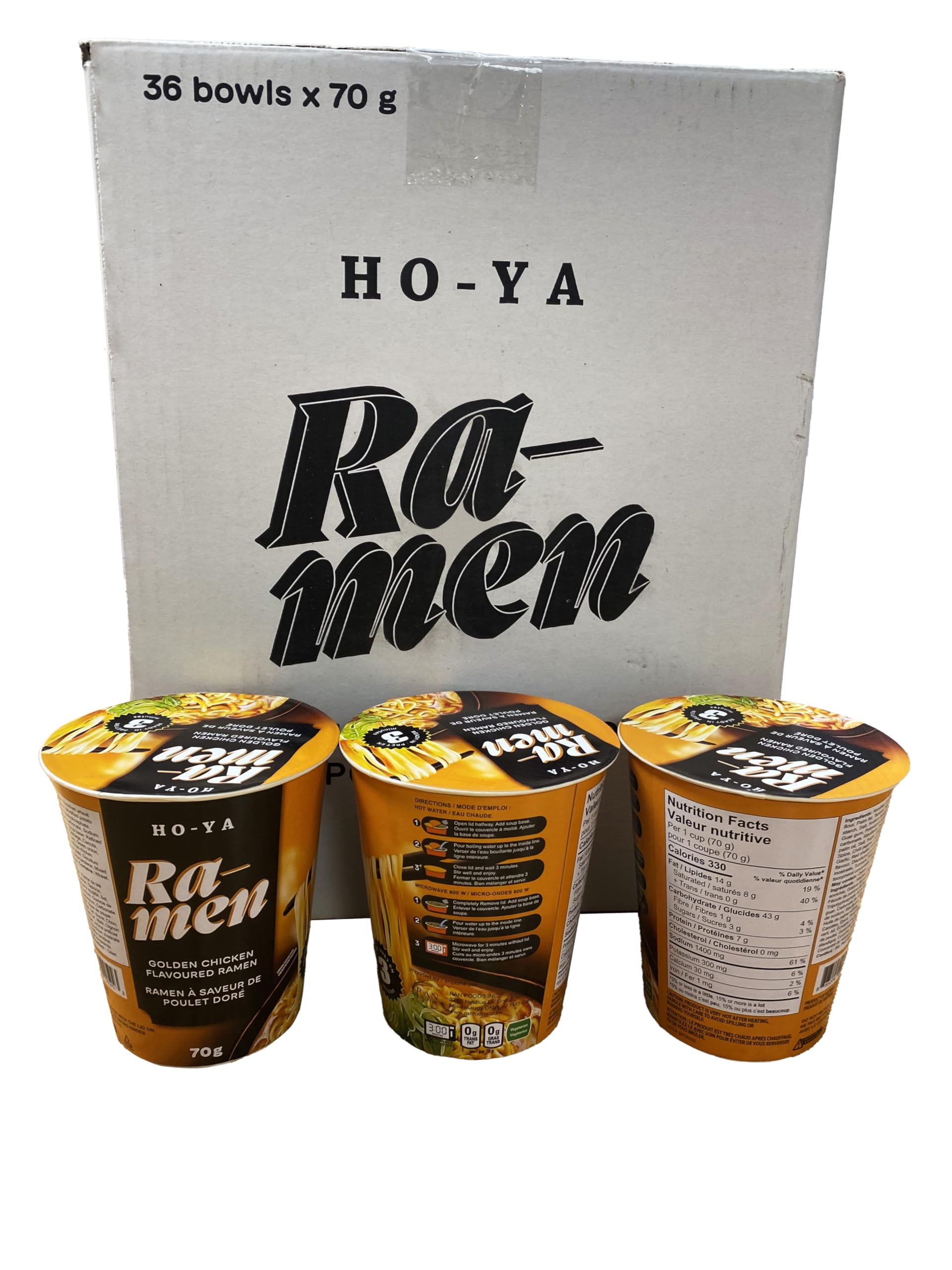 HO-YA Golden Chicken Flavoured Ramen, 36 Pack 70g Noodles